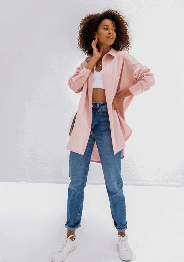 Viral - Powder pink oversize shirt
