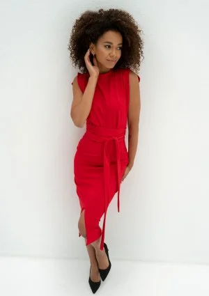 Gemma - Red midi dress