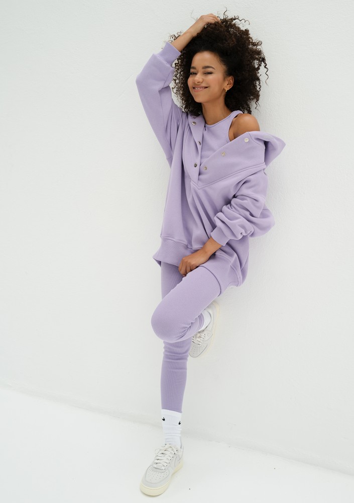 Raven - Violet oversize hoodie