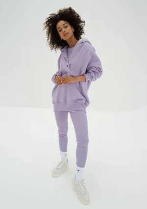 Hype - Legginsy z prążkowanej dzianiny Violet