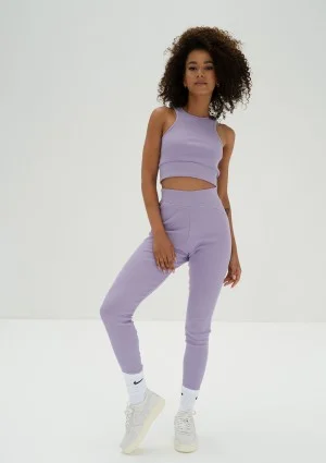 Hype - Violet knitted short top