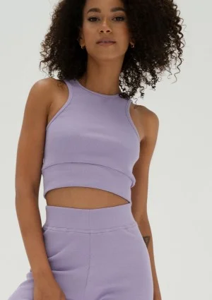 Hype - Violet knitted short top