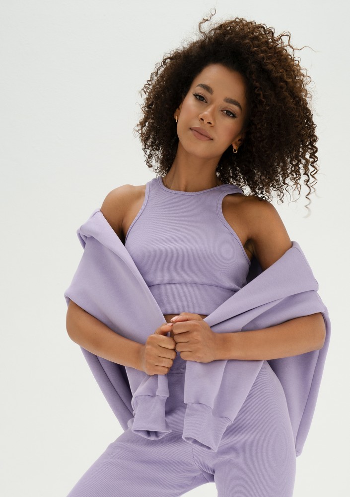 Hype - Violet knitted short top