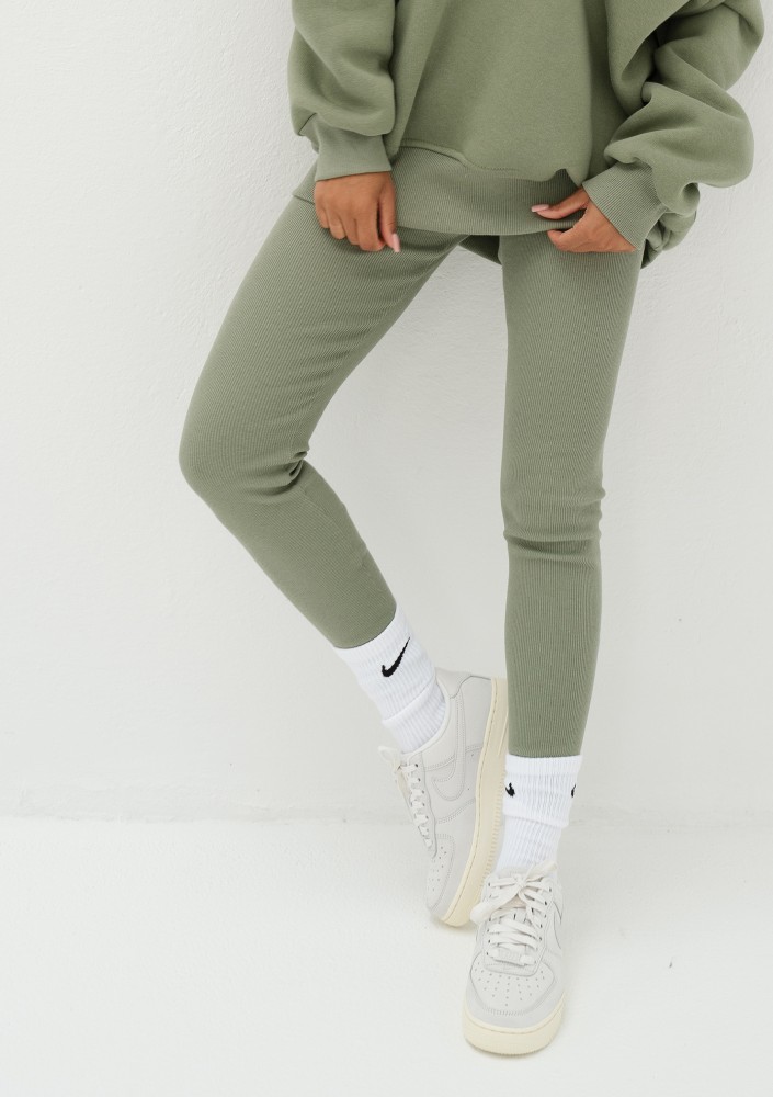 Hype - Olive green knitted legging