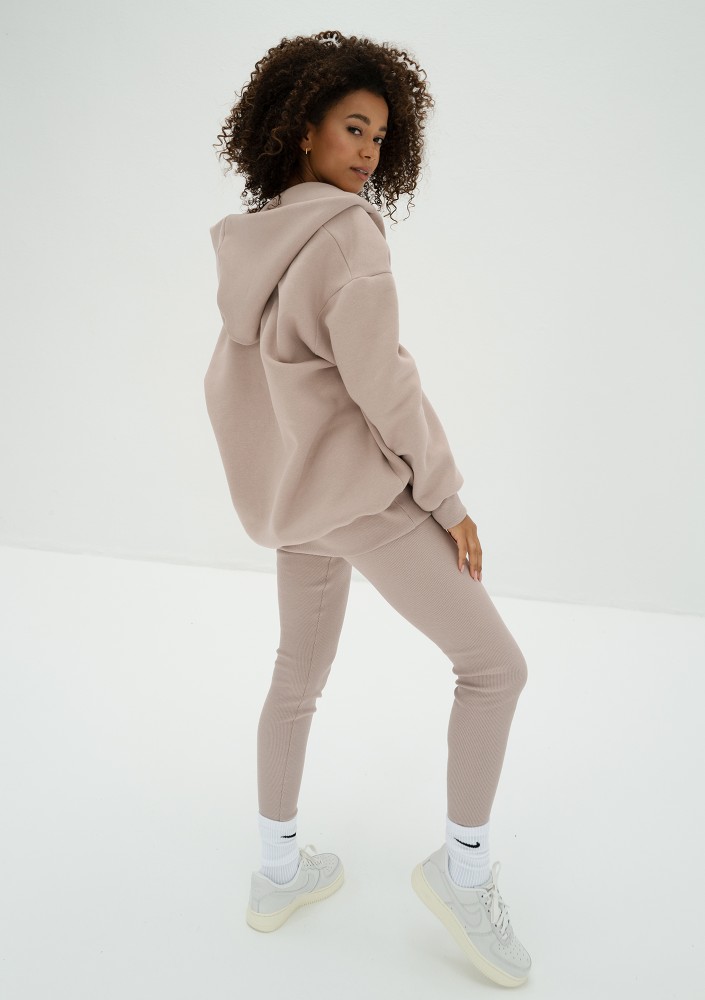 Raven - Beige oversize hoodie