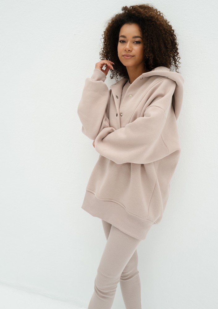 Raven - Beige oversize hoodie