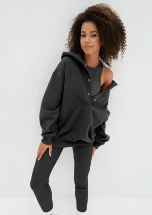 Raven - Black oversize hoodie