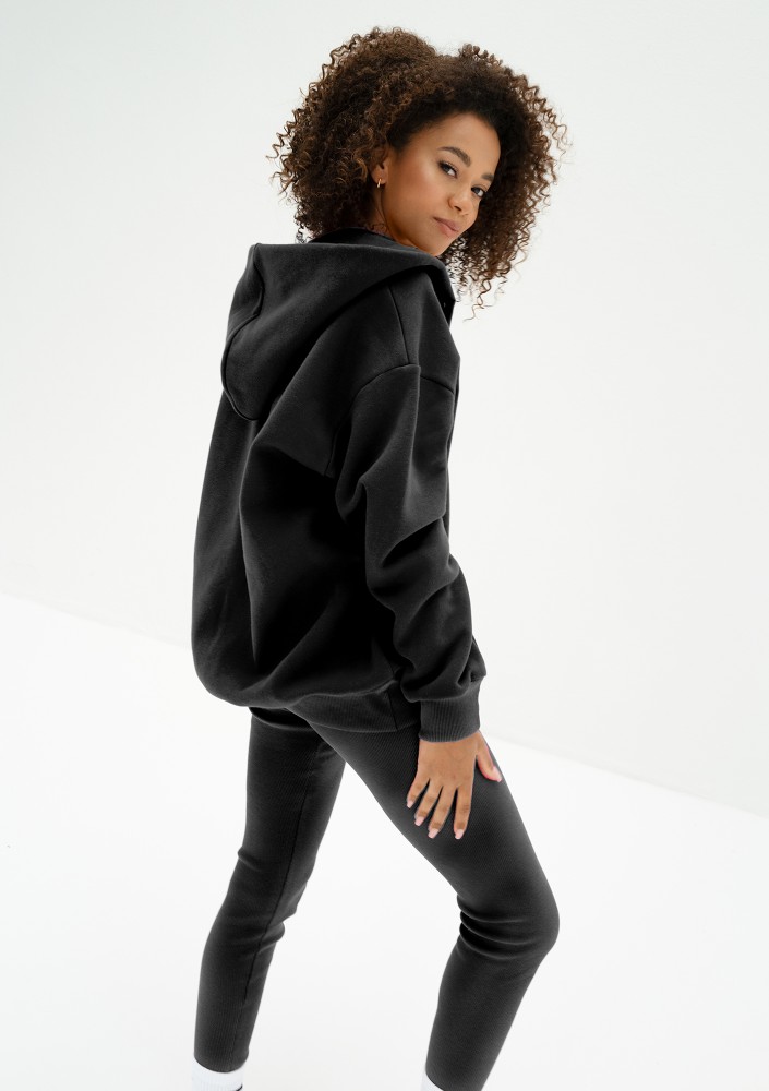 Raven - Black oversize hoodie