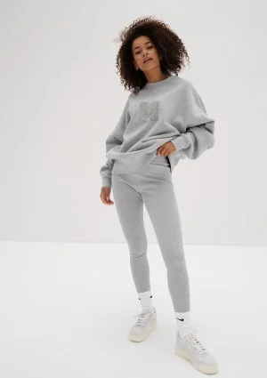 Vibe - Bluza oversize z Logo M Szary Melanż