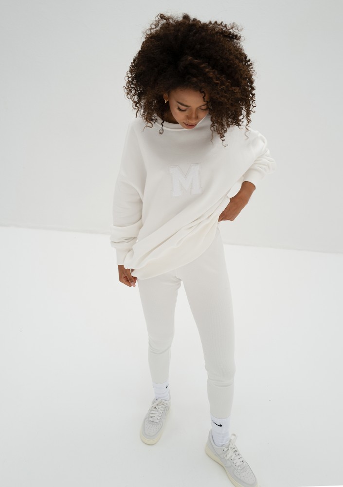 Hype - Ecru knitted legging