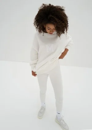 Vibe - Bluza oversize z Logo M Ecru