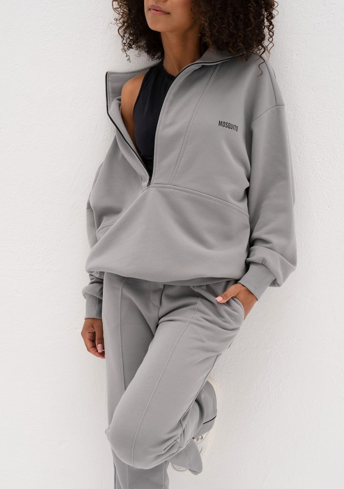 Zipp - Grey half zip sweatshirt