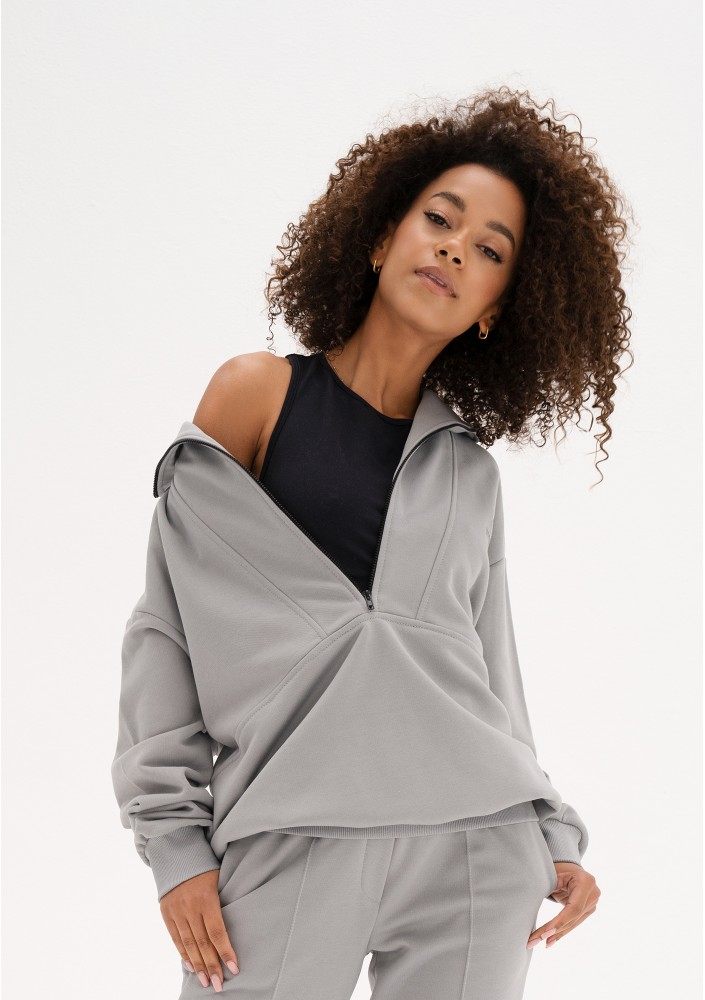 Zipp - Grey half zip sweatshirt