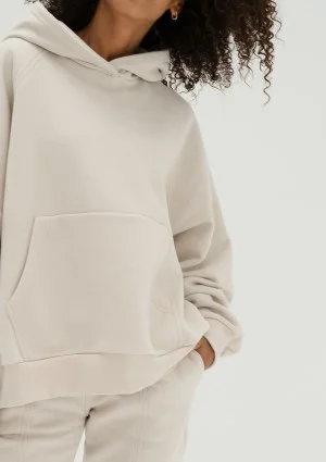 Mesh - Coconut white oversize soft touch hoodie