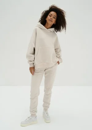 Mesh - Coconut white oversize soft touch hoodie