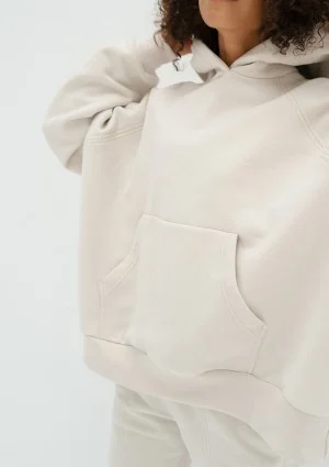 Mesh - Coconut white oversize soft touch hoodie