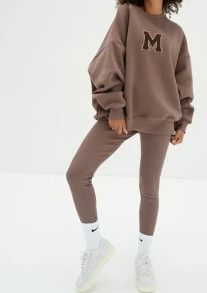 Vibe - Brązowa bluza oversize z Logo M 
