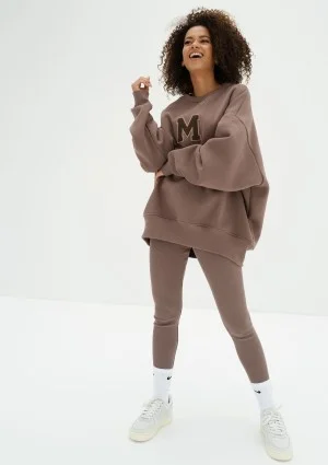 Vibe - Brązowa bluza oversize z Logo M 