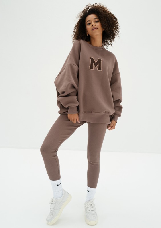 Vibe - Brązowa bluza oversize z Logo M 