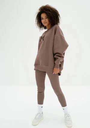 Vibe - Brązowa bluza oversize z Logo M 