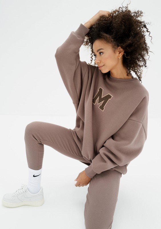 Vibe - Brązowa bluza oversize z Logo M 
