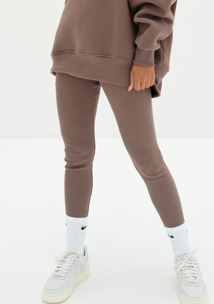 Hype - Brown knitted legging