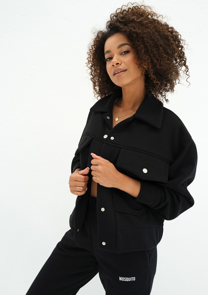 Tribe - Black cargo sweatshirt