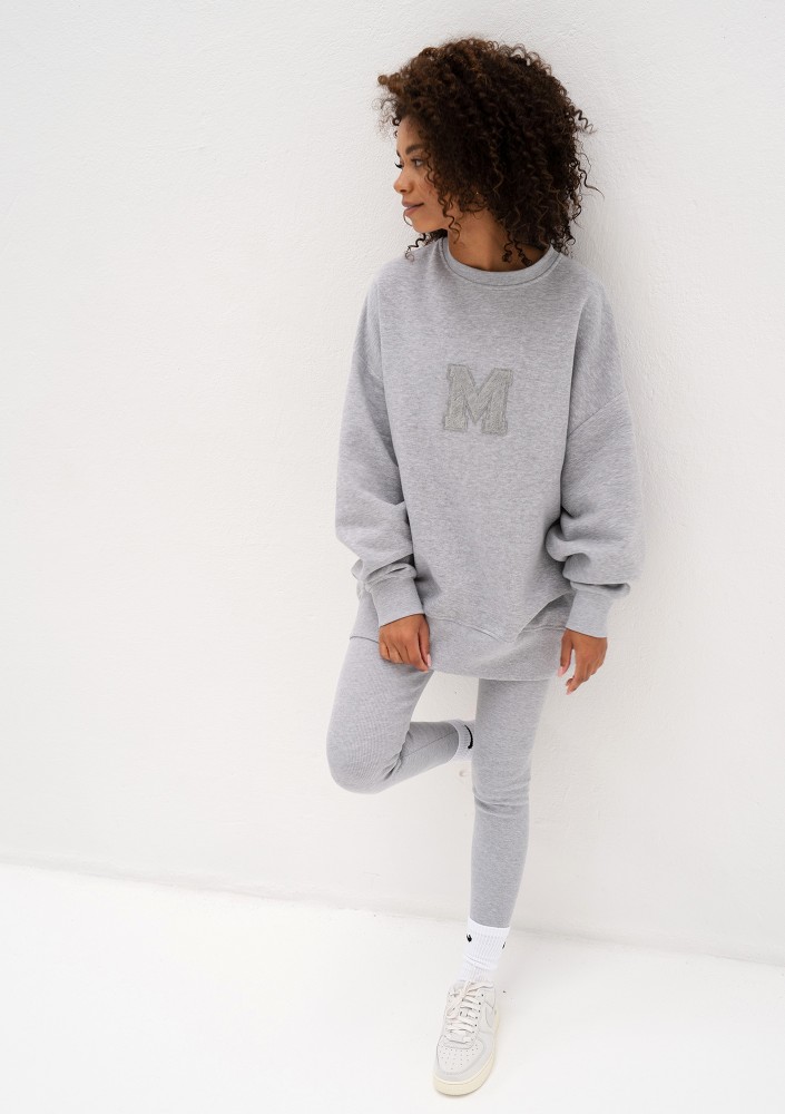 Hype - Melange grey knitted legging