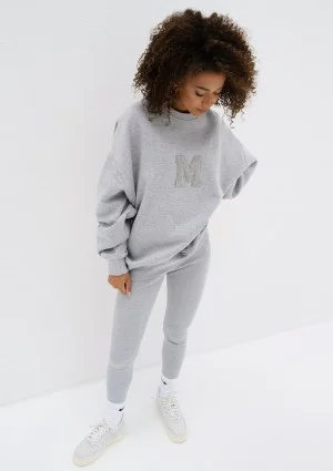 Hype - Melange grey knitted legging
