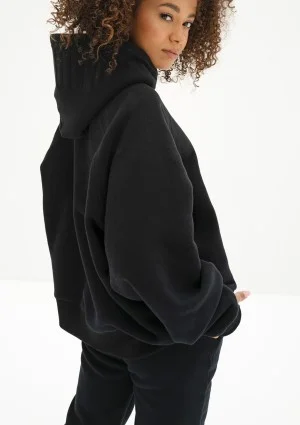 Mesh - Black oversize soft touch hoodie
