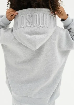Mesh - Melange grey oversize soft touch hoodie