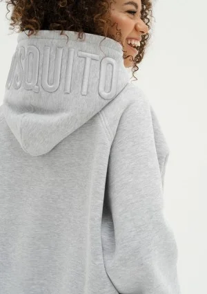 Mesh - Melange grey oversize soft touch hoodie