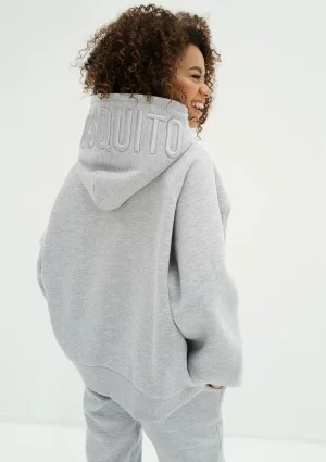 Mesh - Bluza kangurka oversize z dzianiny soft Light Melange