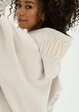 Mesh - Coconut white oversize soft touch hoodie