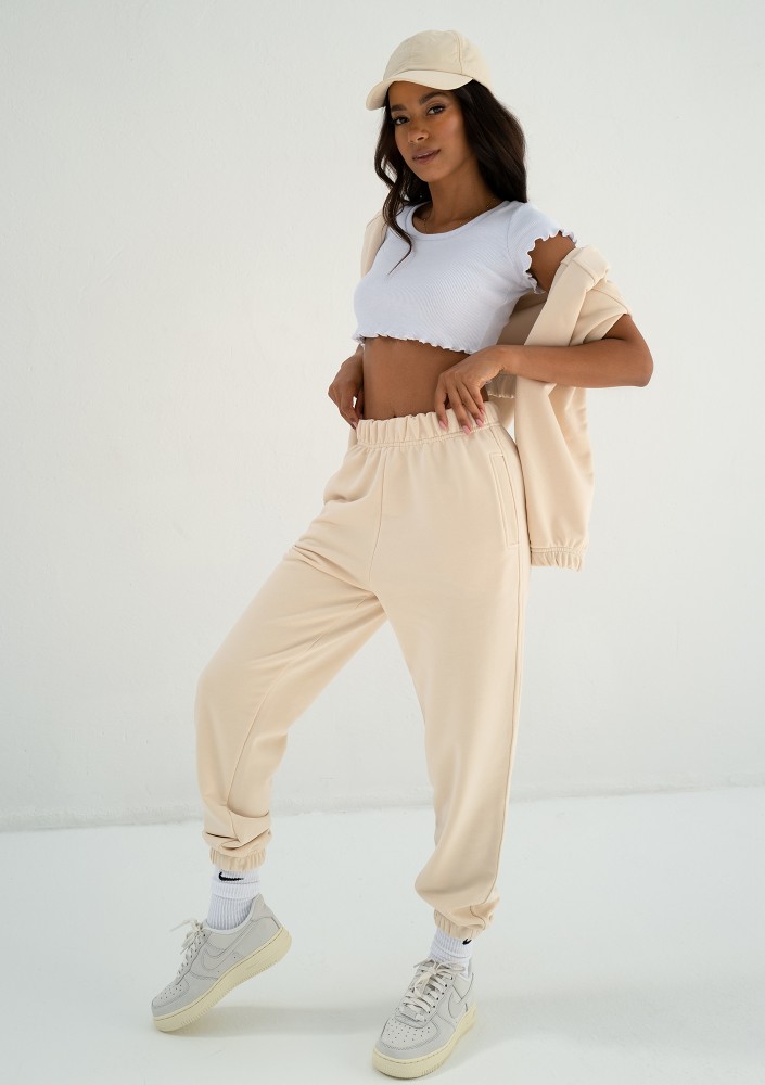 June - White short cotton top