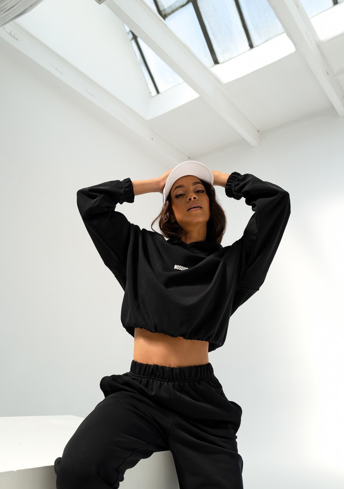 Icon - Bluza z kapturem i ściągaczem Black