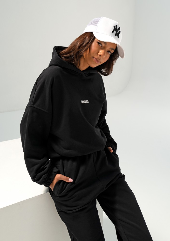 Icon - Bluza z kapturem i ściągaczem Black