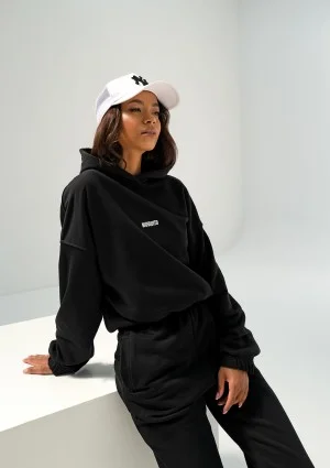 Icon - Bluza z kapturem i ściągaczem Black