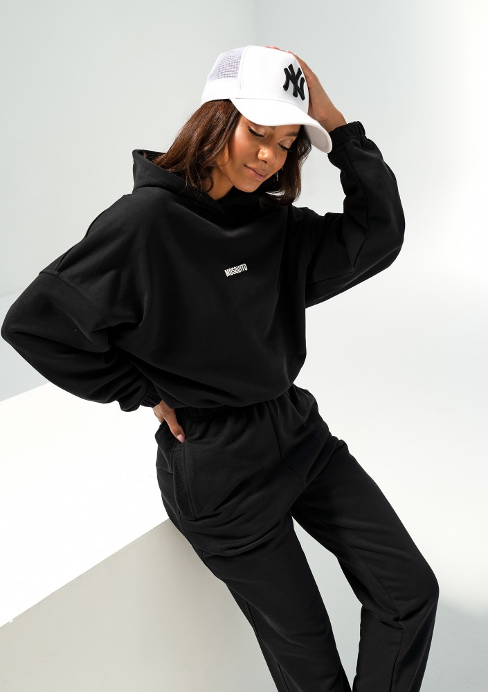 Icon - Bluza z kapturem i ściągaczem Black