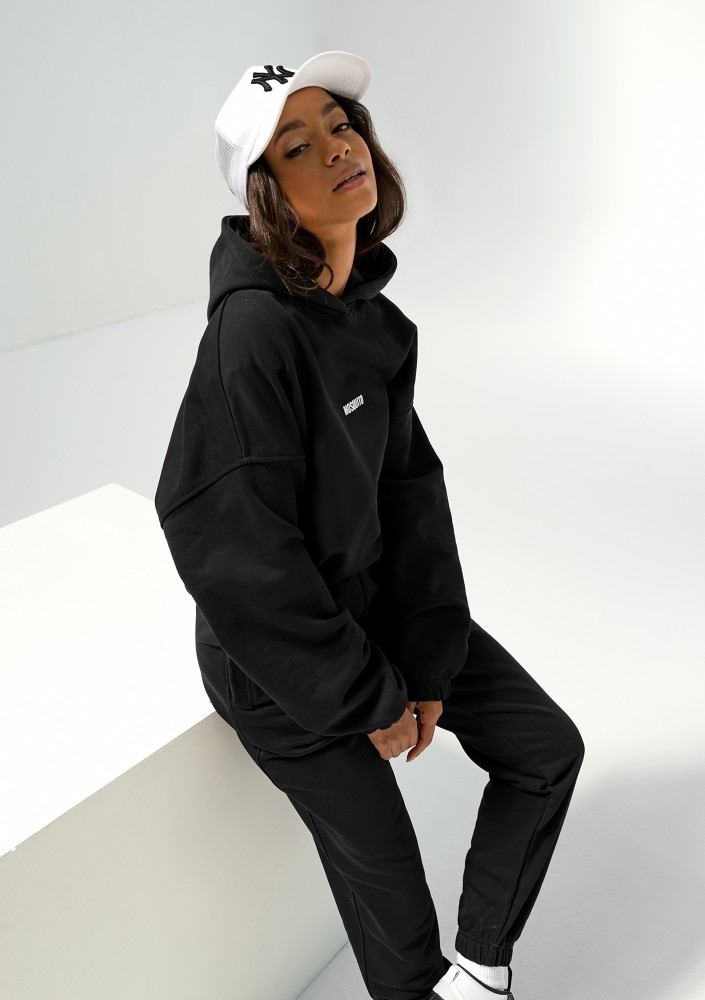 Icon - Bluza z kapturem i ściągaczem Black