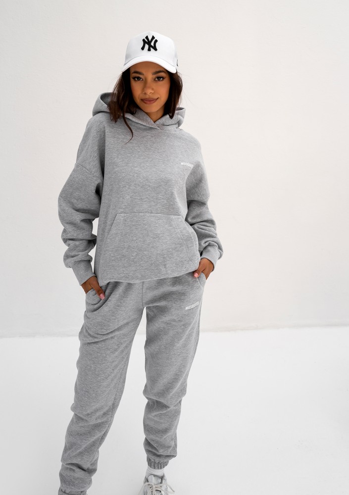 Pure - Grey melange hoodie