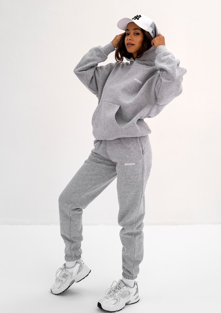 Pure - Grey melange hoodie