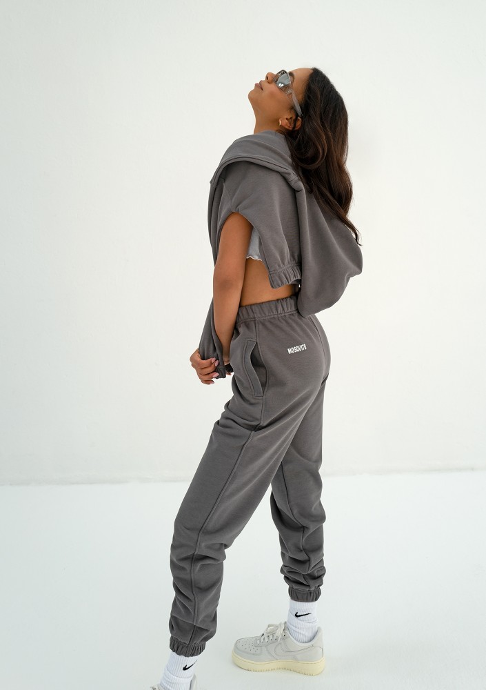 Icon - Dark stone grey hoodie