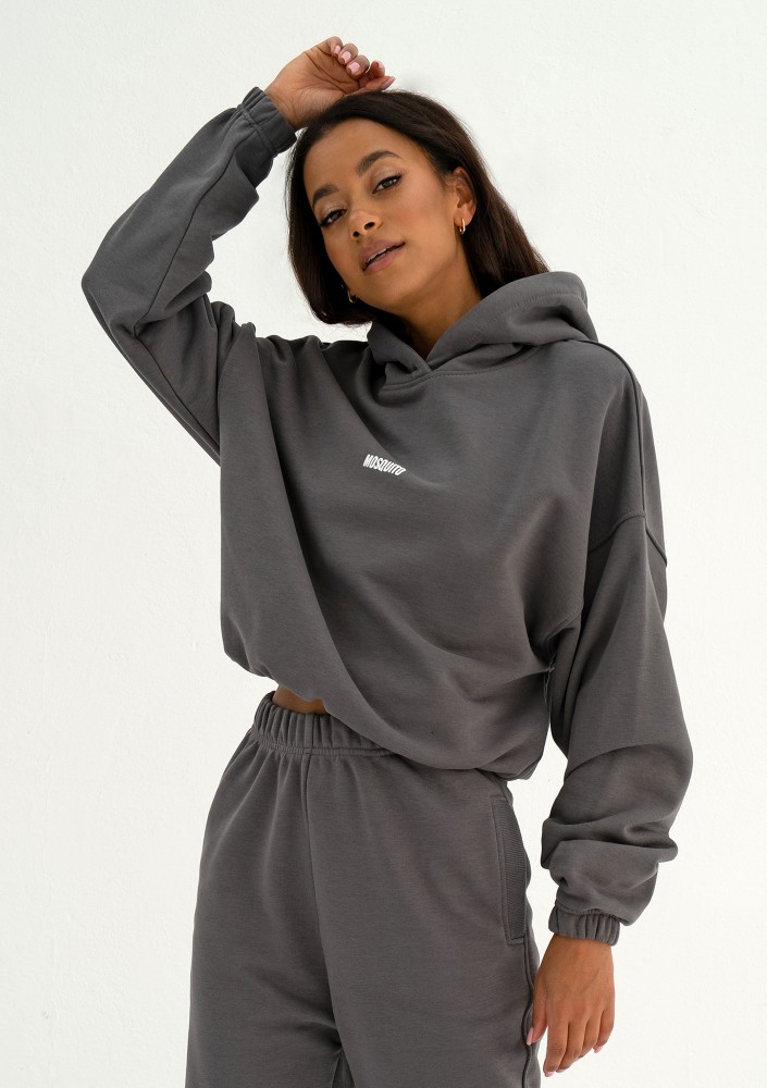 Icon - Bluza z kapturem i ściągaczem Dark Stone