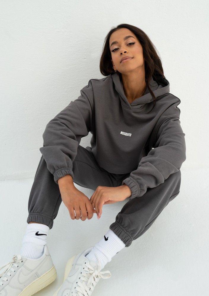 Icon - Dark stone grey hoodie