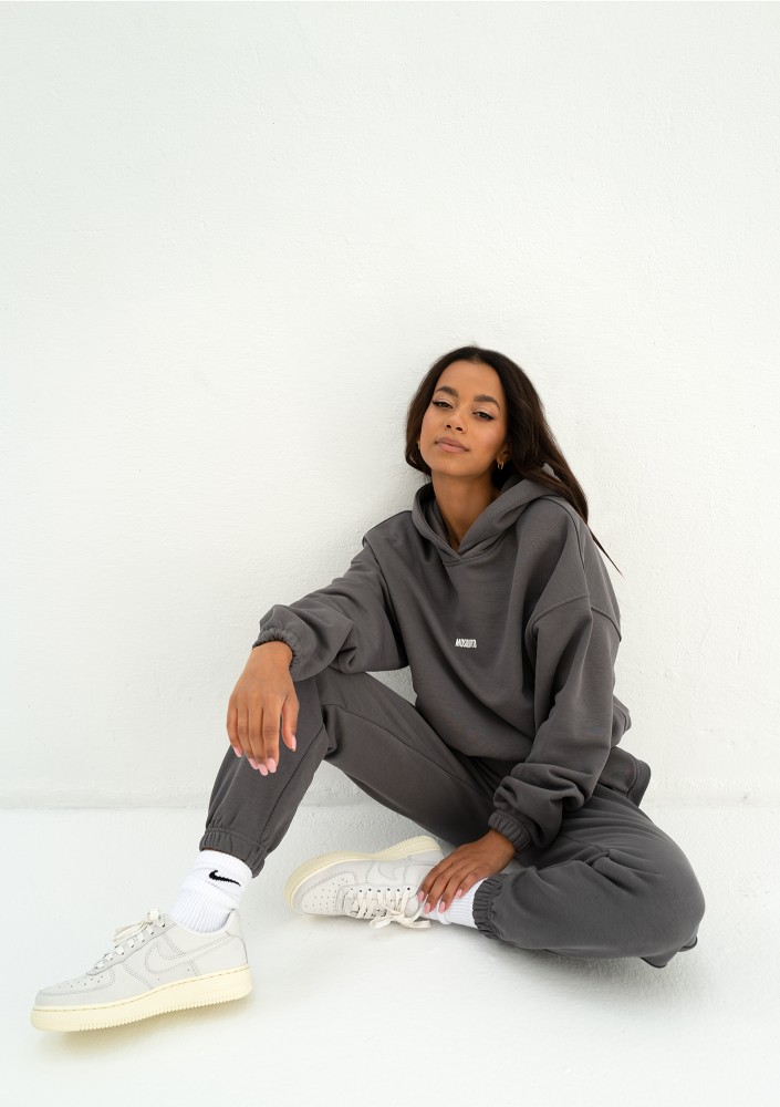 Icon - Bluza z kapturem i ściągaczem Dark Stone