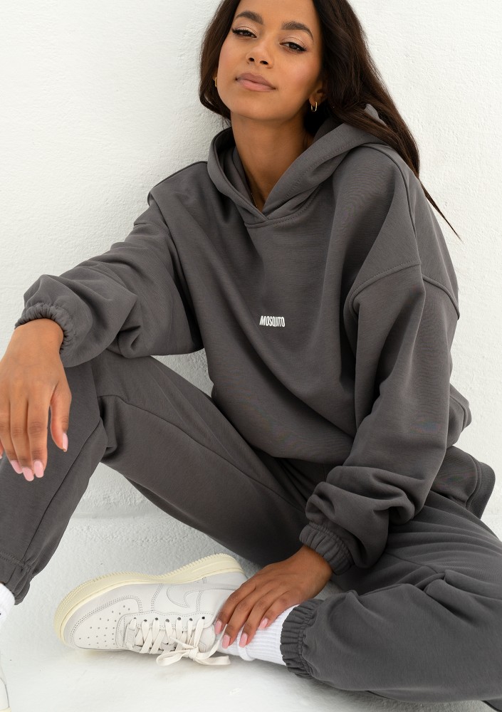 Icon - Dark stone grey hoodie