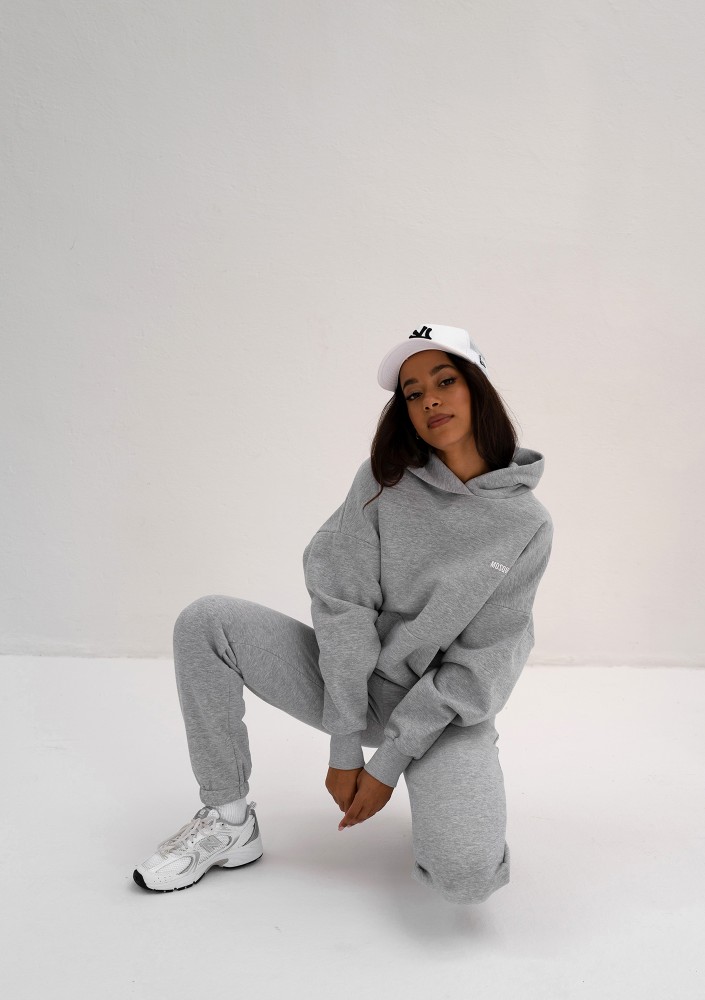 Pure - Grey melange hoodie