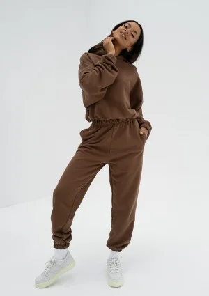 Icon - Bluza z kapturem i ściągaczem Choco Brown