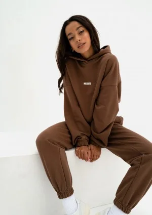 Icon - Bluza z kapturem i ściągaczem Choco Brown